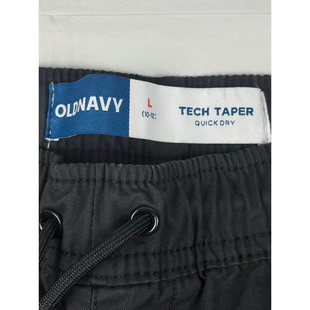 Old Navy Boys Tech Taper Quick Dry Pants Black Size‎ L 10-12